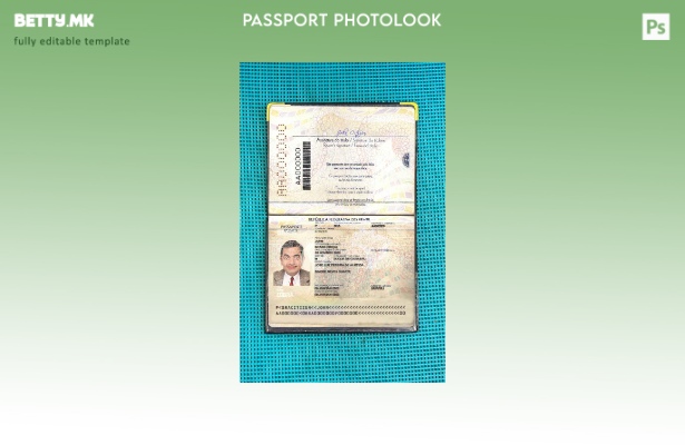 Модерен стил, верзија на бразилскиот пасош (сегашна) шаблон за изглед на фотогра